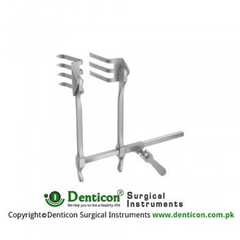 Scoville-Richter Retractor Complete With Lateral Blades Pair Ref:- RT-957-01 Stainless Steel,